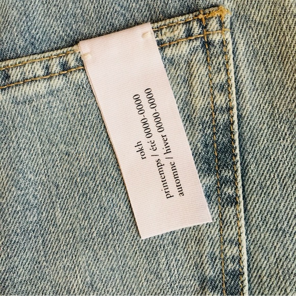 ROKH Blue Distressed Jeans Women’s Size 38 US 6 Regular - Picture 14 of 15